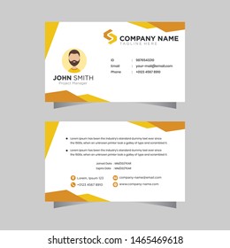 Modern Horizontal ID Card design template simple creative layout vector background