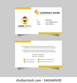 Modern Horizontal ID Card design template simple creative layout vector background