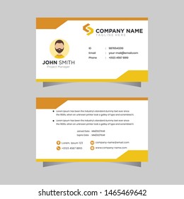 Modern Horizontal ID Card design template simple creative layout vector background