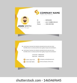 Modern Horizontal ID Card design template simple creative layout vector background
