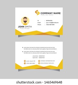 Modern Horizontal ID Card design template simple creative layout vector background