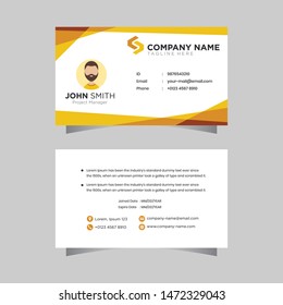Modern Horizontal ID Card design template simple creative layout vector background