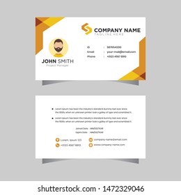 Modern Horizontal ID Card design template simple creative layout vector background