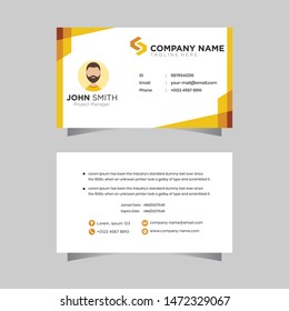 Modern Horizontal ID Card design template simple creative layout vector background