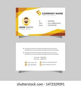 Modern Horizontal ID Card design template simple creative layout vector background