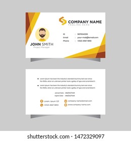 Modern Horizontal ID Card design template simple creative layout vector background
