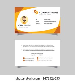 Modern Horizontal ID Card design template simple creative layout vector background