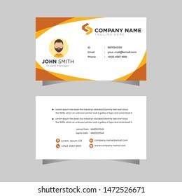 Modern Horizontal ID Card design template simple creative layout vector background
