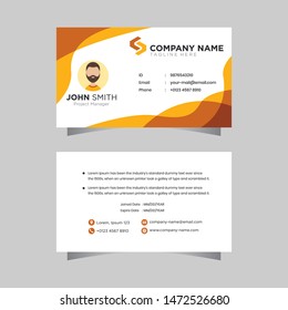 Modern Horizontal ID Card design template simple creative layout vector background