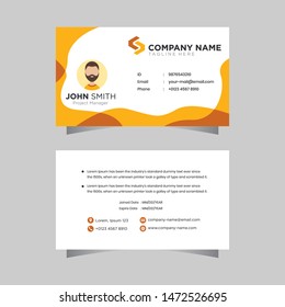 Modern Horizontal ID Card design template simple creative layout vector background