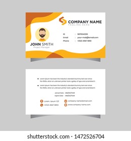 Modern Horizontal ID Card design template simple creative layout vector background