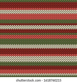 Modern horizontal stripes knitting texture geometric seamless pattern. Rug knitwear fabric print. Fashionable seamless knitted pattern. Fabric canvas illustration.