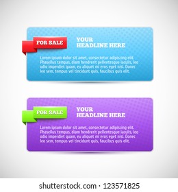 Modern horizontal web banner