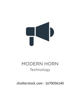 Modern horn icon vector. Trendy flat modern horn icon from technology collection isolated on white background. Vector illustration can be used for web and mobile graphic design, logo, eps10