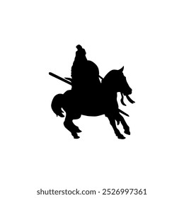 Modern horse army silhouette logo concept