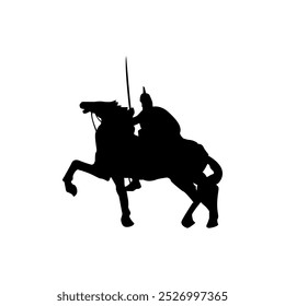 Modern horse army silhouette logo concept