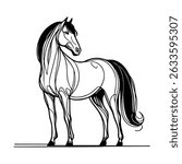Modern Horse Head Logo – Sleek Animal Silhouette Branding Symbol