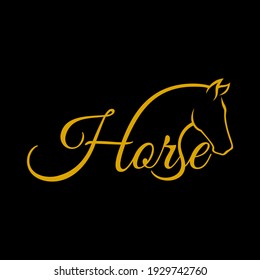 Modern horse letter S logo. Vector illustration.