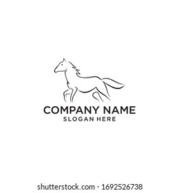 modern horse logo design vector