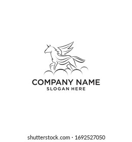 modern horse logo design vector