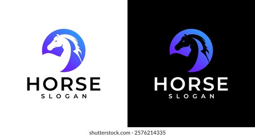 Modern Horse Logo Design Vector