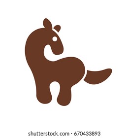 Modern horse logo in a flat design style modern graphic illustration art
