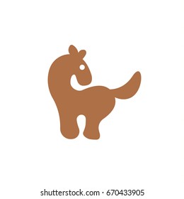 Modern horse logo in a flat design style modern graphic illustration art
