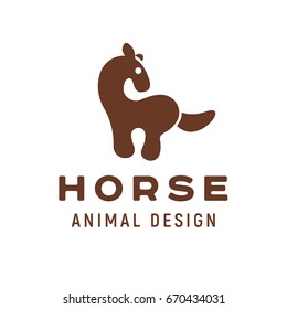 Modern horse logo in a flat design style modern graphic illustration art