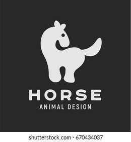 Modern horse logo in a flat design style modern graphic illustration art