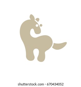 Modern horse logo in a flat design style modern graphic illustration art
