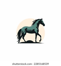 vector del logotipo del caballo moderno