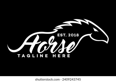 Modern horse logo. Vector illustration.