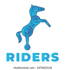 Modern horse to shield logo design