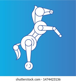 Modern horse to shield logo design