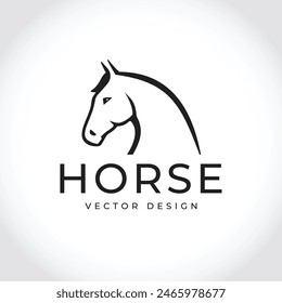 Modern horse silhouette logo. Vector illustration template, Horse gallop emblem. Nature-inspired badge design, Equine logo. Horse silhouette icon, Majestic horse symbol. Premium brand identity concept