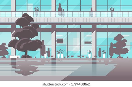 modern hospital building exterior empty no people medical clinic center medicine healthcare concept horizontal vector illustration