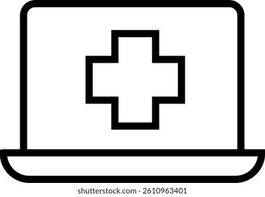 Modern hospital building icon – health center, emergency care, and medical clinic facility vector for apps or infographics with transparent background.