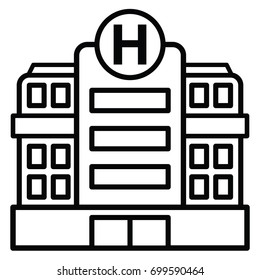 Modern Hospital Building vector illustration. EPS10