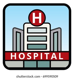 Modern Hospital Building vector illustration. EPS10