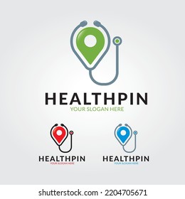 Modern hospital logo template vector illustration