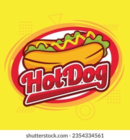 Das moderne Design des Hot Dog Logos für Franchise Street Food