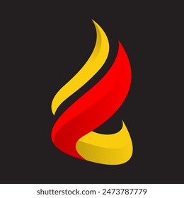 modern hot fire flames logo vector icons illustrations in white background