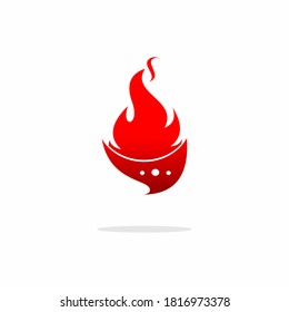 Modern Hot Topics Logo template, Hot News Logo designs vector, Spirit Discuss logo emblem stock illustration