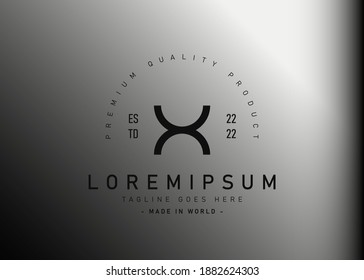 modernes Logo-Design für Stundenglas. Vektorgrafik des modernen minimalen Stundenglasbildes. Modernes Logo-Design mit Line-Art-Stil.
