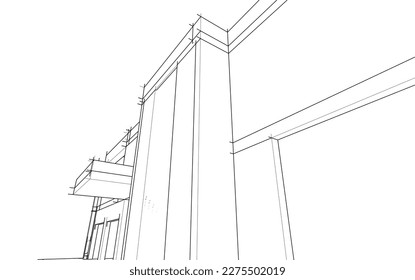 Modernes 3D-Zeichnungen des Hauses