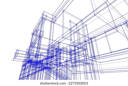 Modernes 3D-Zeichnungen des Hauses