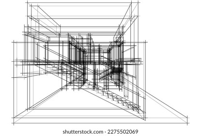 Modernes 3D-Zeichnungen des Hauses