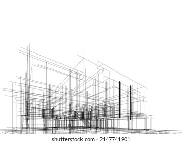 ilustración vectorial de la arquitectura moderna de la casa 