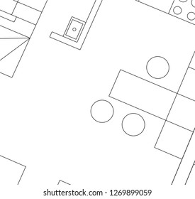 modern house building architectural drawing