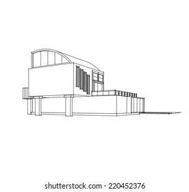 modern house building background